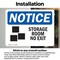Signmission Storage Room No Exit, 7 in W x Rectangle, Vinyl Decal OS-2PACK-NS-D-57-L-16625 - alternate 5